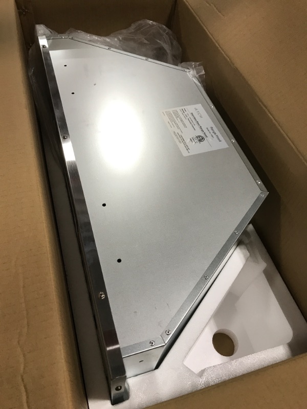 Photo 1 of 28 in. 900 CFM Ducted Insert with LED 4 Speed Gesture Sensing and Touch Control Panel Range Hood in Stainless Steel
