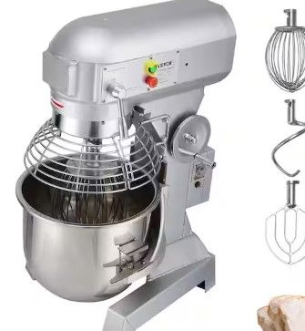 Photo 1 of 15 Qt. Commercial Food Mixer 3 Speeds Adjustable Spiral Mixer with Stainless Steel Bowl for Schools Bakeries
