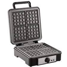 Photo 1 of 1200-Watts Square Waffle Iron Non-Stick Waffle Cone Machine Stainless Steel Waffle Maker
