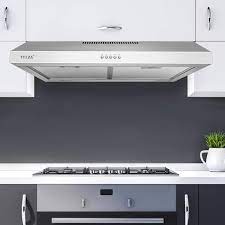 Photo 1 of 29.5 in. 600 CFM Convertible Under Cabinet Range Hood in Stainless Steel with 2 Charcoal Filters and 2 LED Lights
