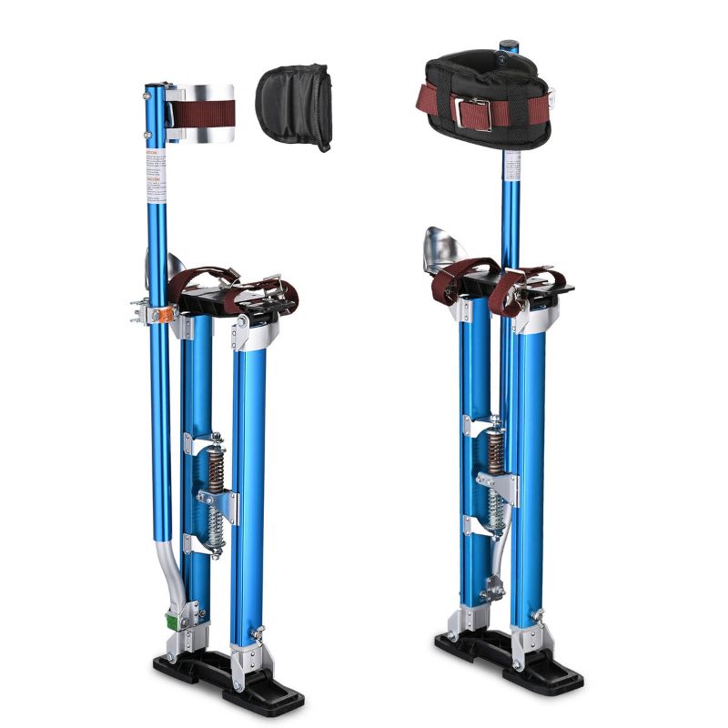 Photo 1 of 24-40 Inch Aluminum Stilt Drywall Painting Stilts For Painter Taping Tool Blue
