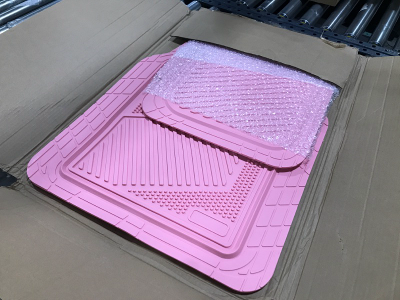 Photo 2 of CAR PASS Heavy Duty Rubber Floor Mats Pink 4-Piece Car Mat Set - Universal Waterproof Floor Mats for Car SUV Truck, Durable All-Weather Mats(All Pink)