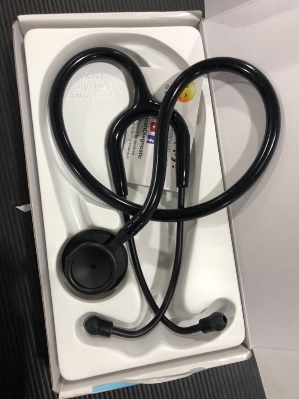 Photo 2 of ADC - 619ST Adscope Lite 619 Ultra Lightweight Clinician Stethoscope with Tunable AFD Technology, Tactical Tactical Black Adscope Lite 619 - New Version