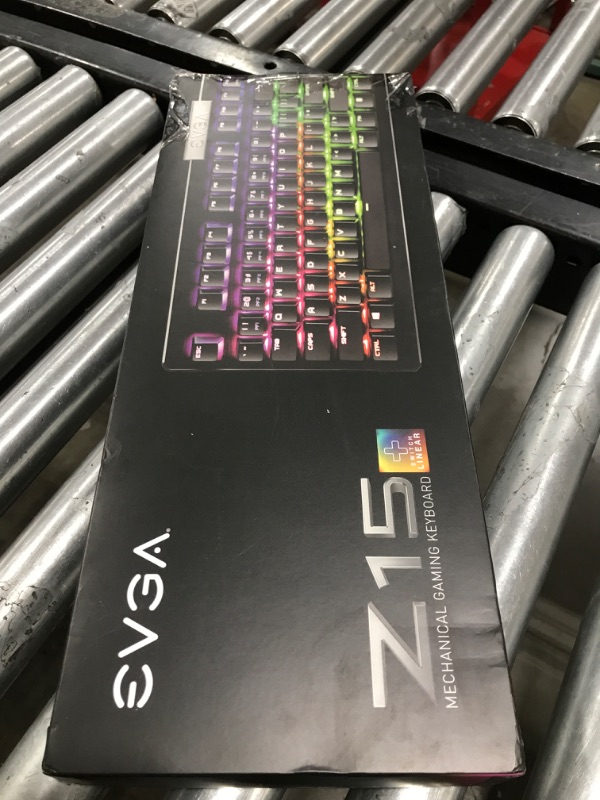 Photo 3 of EVGA Z15 RGB Gaming Keyboard, RGB Backlit LED, Hotswappable Mechanical Kailh Speed Silver Switches (Linear), 821-W1-15US-KR