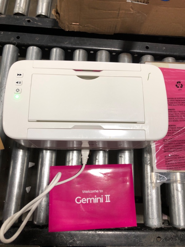 Photo 1 of Crafter's Companion Gemini II Eletric Die Cutting & Embossing Machine with Pause and Rewind - 9" x 12.5" Cutting Platform [GEMII-M-USA], White Gemini II Machine