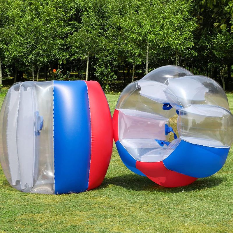 Photo 1 of 2 Pack Bumper Balls, Inflatable Bubble Balls Zorb Ball 1.2M/4FT 1.5M/5FT Dia Human Hamster Ball for Adults & Teen
