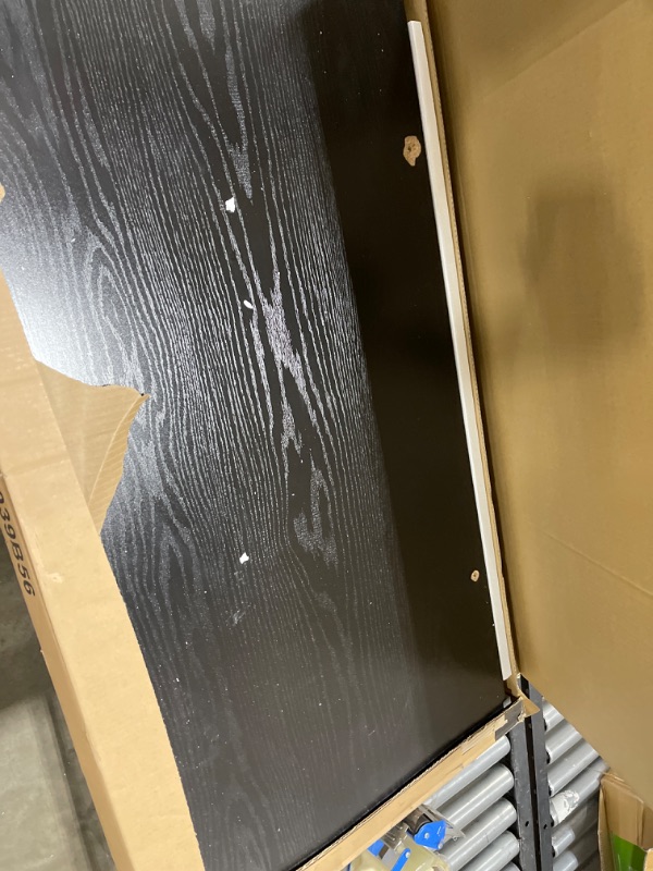 Photo 1 of VASAGLE 47.2-Inch Computer Desk, Home Office Small Study Workstation, Simple Assembly, Steel Frame, Wood Grain Computer Writing Desk Wood Grain 47.2-Inch