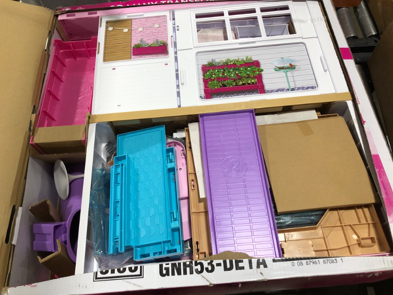 Photo 2 of Barbie Dreamhouse, Doll House Playset with 70+ Accessories Including Transforming Furniture, Elevator, Slide, Lights & Sounds Wheelchair Accessible Elevator