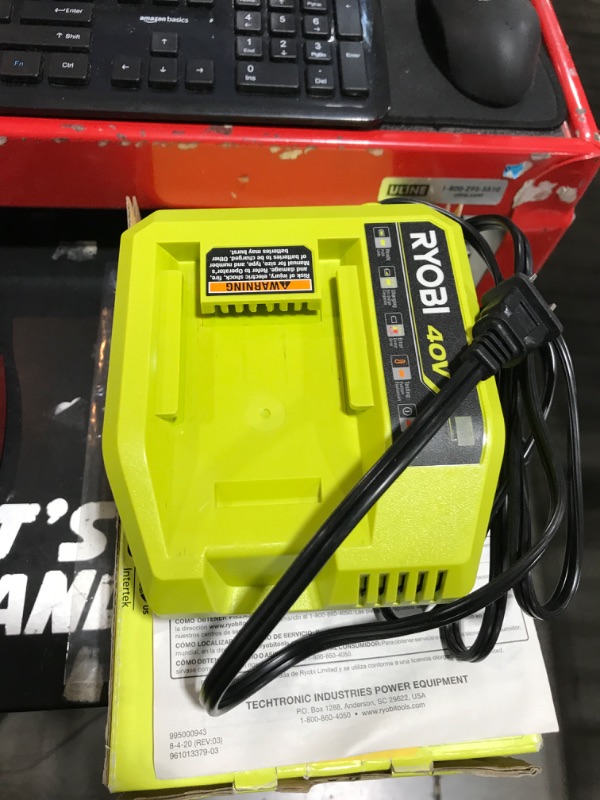 Photo 2 of RYOBI - 40V Lithium-Ion Rapid Charger - OP406AVNM