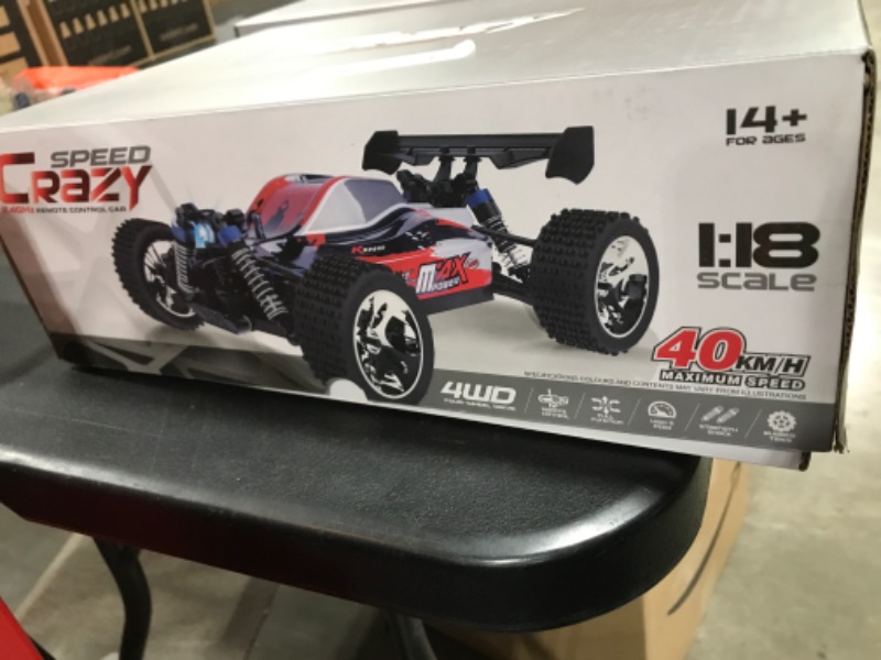 Photo 2 of BFHB 1:18 Scale All Terrain RC Car, High Speed RC Cars for Kids Adults, 40 KM/H, 4WD Off Road Monster Trucks, 2.4GHz All Terrain Toy Trucks with 2 Rechargeable Battery, Gifts for Kid and Adults - 9102