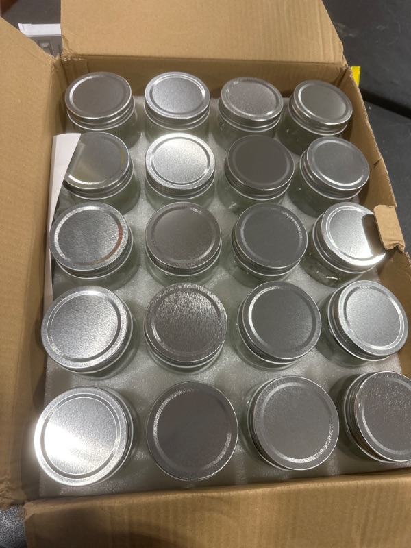 Photo 2 of 12oz Glass Jars With Lids Regular Mouth 20 Pack -Mason Jars 12 oz For Crafts, Meal Prep, Canning Jars For Food Storage Frascos De Vidrio Con Tapa Para Conservas-with 20 Chalkboard Stickers-Silver Lid