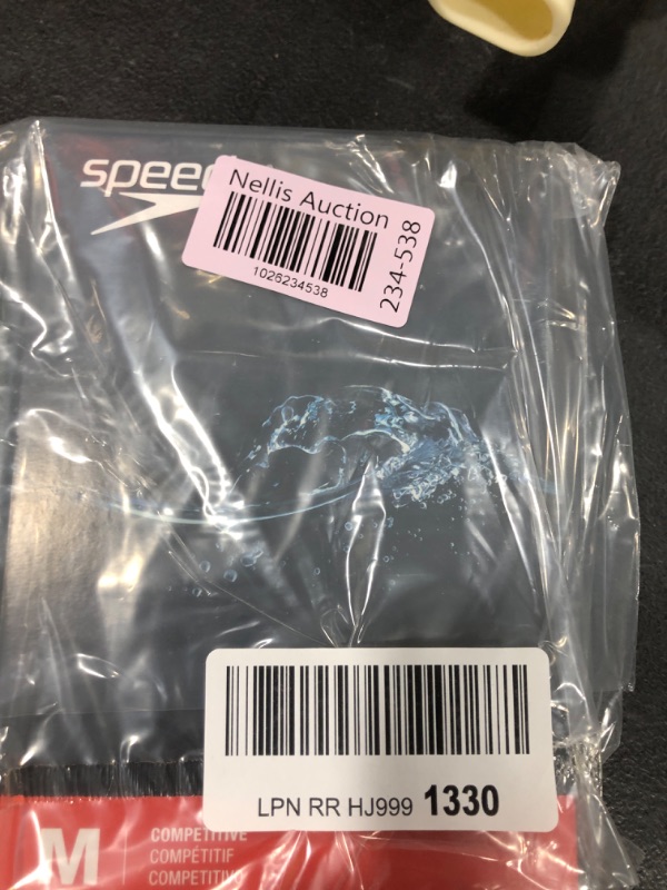 Photo 2 of Speedo Men's Swimsuit Brief Endurance+ Splice Team Colors Black/Blue Spark 38