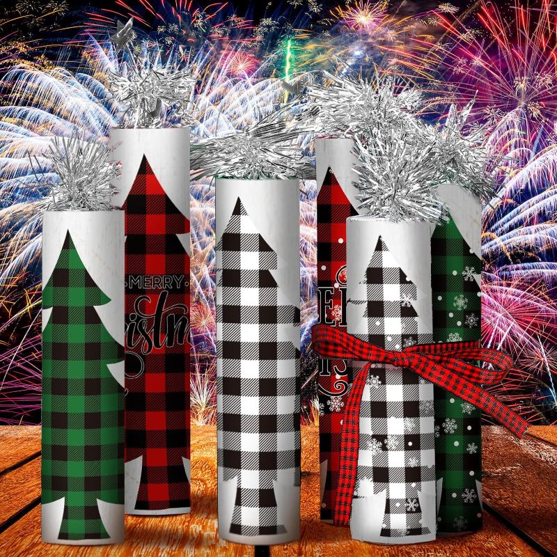 Photo 1 of Geetery 6 Pcs 2 Set Christmas Firecracker Decorations Glitter Foam Centerpiece Decor Festival Table Decor Christmas Party Supplies Decorations for Home...
