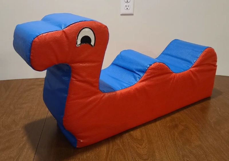 Photo 1 of 32" Vintage Dinosaur Kids Childs Plush Cushion Chair