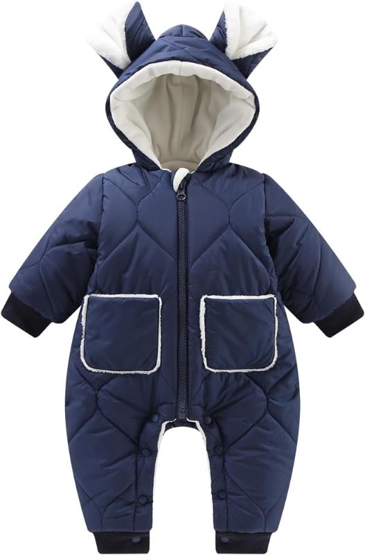 Photo 1 of 6-12MONTHS Podgina Newborn Baby Boy Snowsuit Winter Snow Suits For Infant Girl Coat Jackets Clothes
