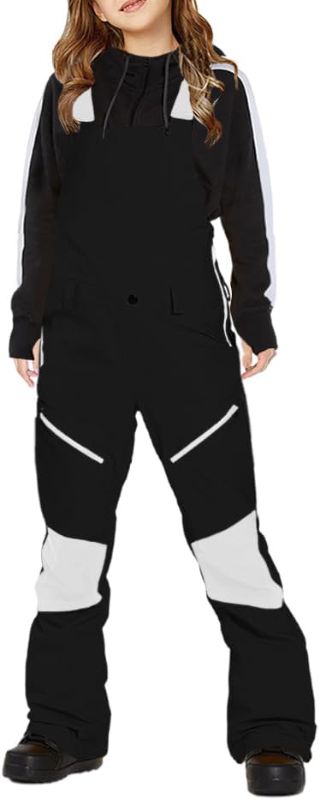 Photo 1 of Haloumoning Kids Girls Winter Essential Insulated Snow Bibs Waterproof Warm Ski Pants Overalls
