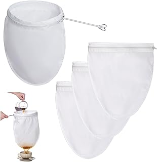 Photo 1 of 4 Pcs Ultra Fine Mesh Strainer Bags, Cheesecloth Strainer with Handle, Reusable Food Filter Bags (Medium Size)