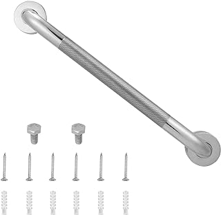 Photo 1 of 16 Inch Elderly Assistance Products, Grab Bars for Bathroom, Safety Shower Handles with Anti Slip Grip Handle for Seniors Elderly, Stainless Steel Handicap Rails, Shower Grab Bar for Bathroom (1 Pack)
