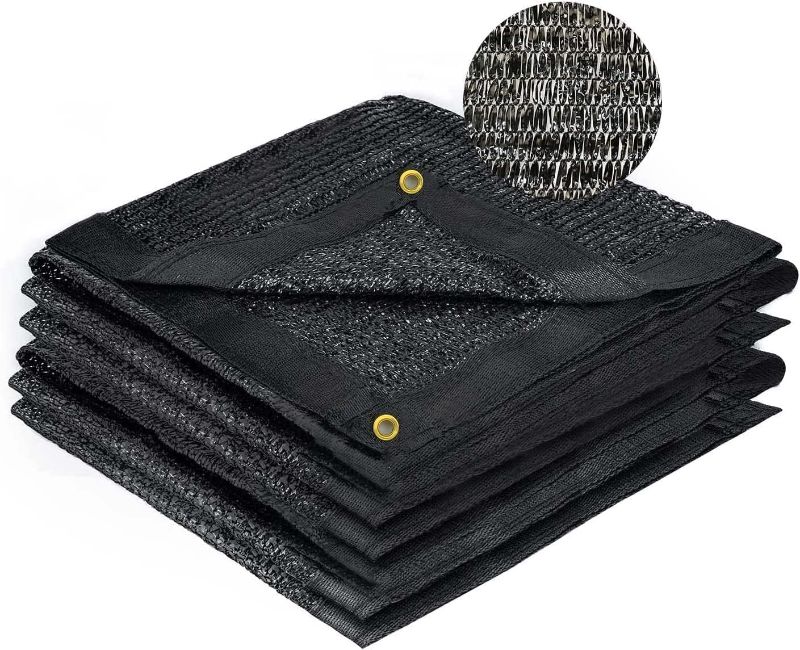 Photo 1 of 20 X 20 45% Shade Cloth, Black Shade Cloth with Grommets, Garden Shade Cloth Shading Antifreezing for Plants Cover, Greenhouse, Barns Kennel, Patio
