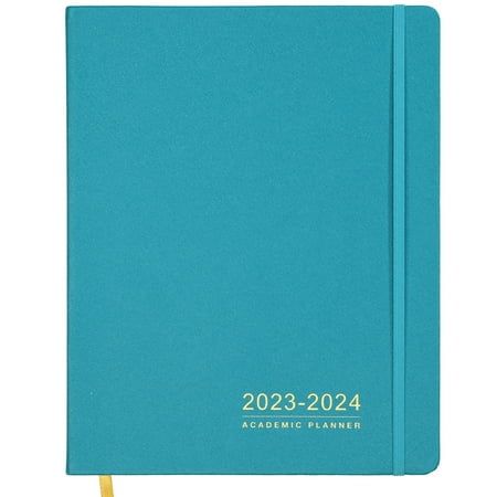 Photo 1 of Global Printed Products Academic Year 2023-2024 Weekly Monthly Planner 8 X10 : 14 Months AY June 2023 - July 2024 Turquoise Textured Cover
