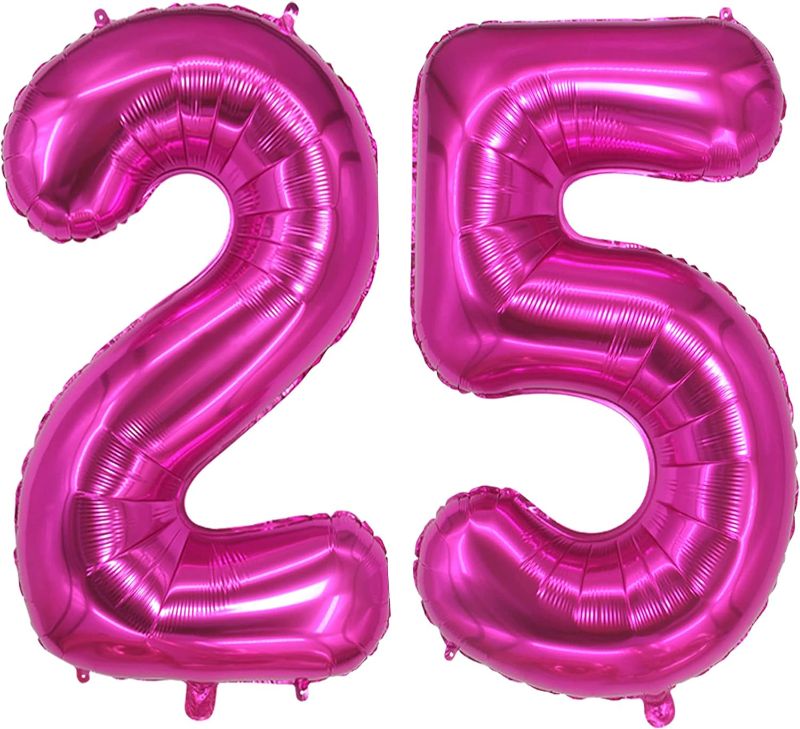 Photo 1 of 23 Balloon Number Hot Pink 23 Foil Mylar Jumbo Giant Big Large 32 Balloons Number 23rd 32nd Birthday Party Anniversary Decorations Supplies for Women Balloon 40 Inch