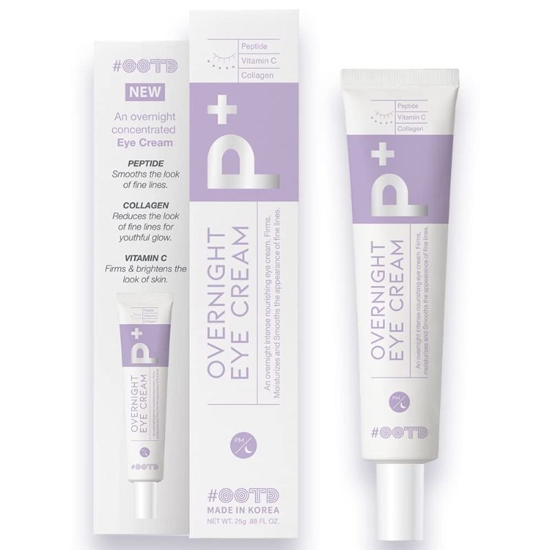 Photo 1 of #OOTD Eye cream for dark circles puffiness and bags anti aging wrinkles korean cream peptide, vitamin c, collagen, vegan under eye treatment 25g 