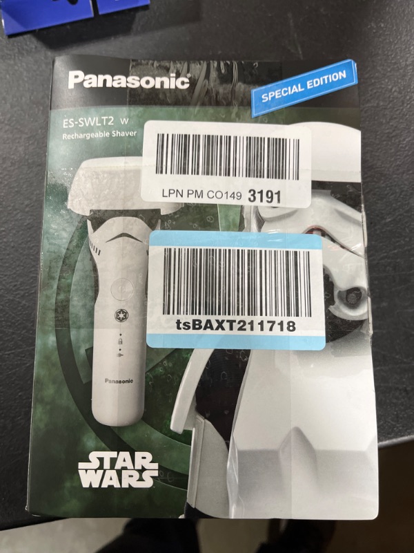 Photo 3 of Panasonic Electric Shaver, Special Edition Star Wars Stormtrooper Design, Wet Dry Men’s Shaver with 3-Blade Cutting System and Pop-Up Trimmer - ES-SWLT2W