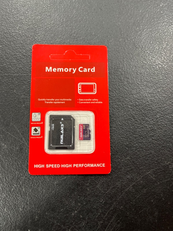 Photo 1 of 512GB Micro SD Card Memory Card Class 10 Fast Speed TF Card for Smartphone/PC/Computer/Camera/Drone/Nintendo Switch