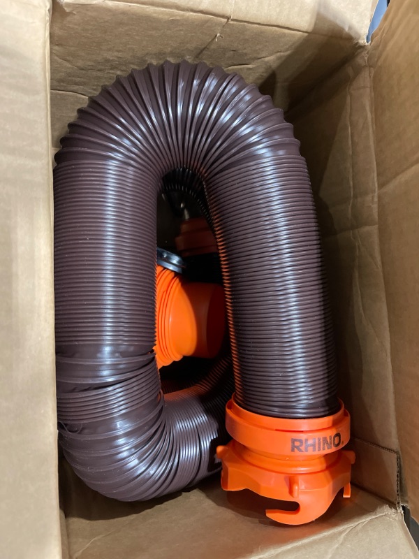 Photo 2 of Camco RhinoFLEX 10-foot RV Sewer Hose Extension Kit with Swivel Fitting, Frustration Free-Packaging (39774) 10ft Sewer Hose Extension Kit Frustration-Free Packaging