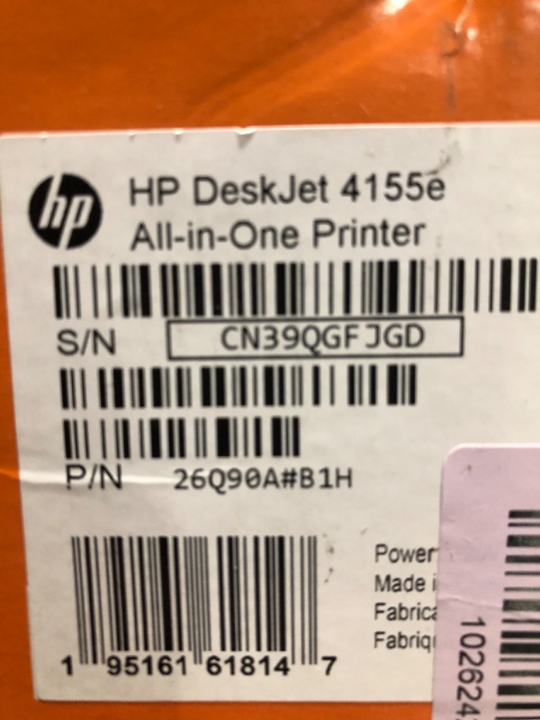 Photo 5 of HP DeskJet 4155e Wireless Color All-in-One Printer 