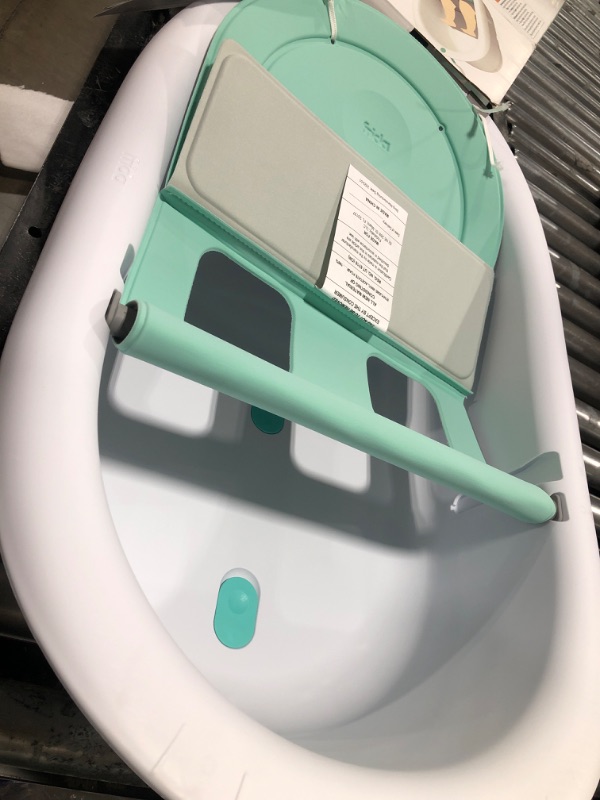 Photo 2 of 4-in-1 Grow-with-Me Bath Tub by Frida Baby Transforms Infant Bathtub to Toddler Bath Seat with Backrest for Assisted Sitting in Tub