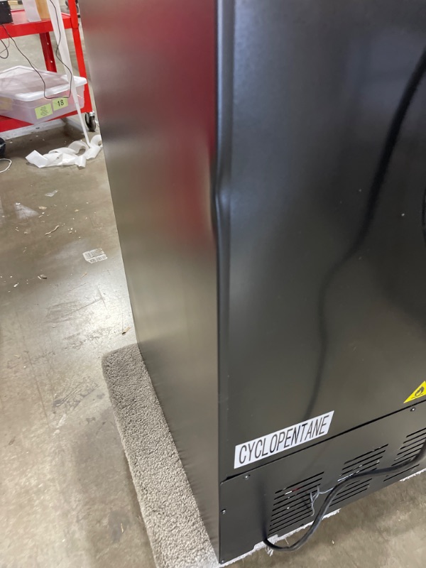 Photo 6 of Velieta 24 Inch Beverage Refrigerator Cooler,210 Cans Wide Beverage and Beer Fridge with Glass Door and Powerful Cooling Compressor, Built-in/Freestanding Drink Fridge for Kitchen, Bar or Office 24 Inch Wide Beverage Refrigerator