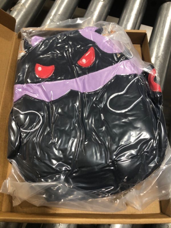 Photo 2 of COSKINGLAND Moth Stuffed Aniamls Toy - 9.8 Inch Mothman Plushies Cute and Huggable Plush Black Moth Plush with Winds and Purple Turban Halloween Plushies Gift for Kids(Nikor)