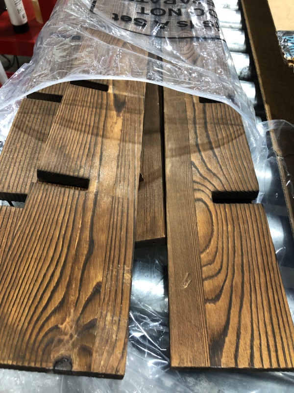 Photo 1 of Rustic Brown Oversize Coffee Mug Display Rack Wooden Display Shelves Rustic Wooden Floating Curio Shelf Travel Mug Shelf Wall Mounted Coffee Mug Rack Holder Shadow Box Shelf (22 Slots) 22 Slots Rustic Brown