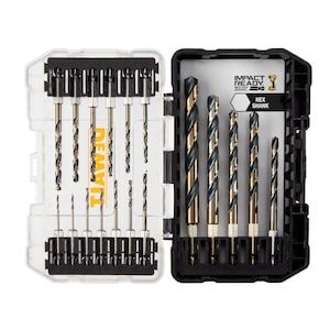 Photo 1 of `DEWALT Black and Gold Impact Ready Metal Drill Bit Set (18-Piece)
