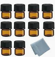 Photo 1 of 1st Choice Essential Oil Bottles, Bottles, 100 Packs Oil Vial Small Oil Bottles, Sample Bottles, Anointing Oil Bottles for Essential Oil, 1/4 Dram Bottles Mini Glass Bottles Containers,2 Packs of 24