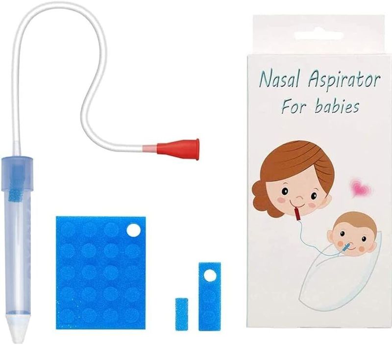 Photo 1 of Baby Nasal Aspirator with 24 Hygiene Filters, Mucus Aspirator for Baby, Cleanable and Reusable Nasal Congestion Relief for Infant