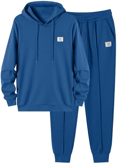 Photo 1 of JMIERR Men's 2 Piece Outfits Hoodie Sweatshirt Tracksuit & Joggers Sweatpants Sweatsuit Set - M(38)