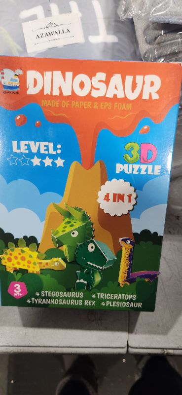 Photo 1 of Dinosaur 3D puzzle 4 in 1 for ages 3 and up.