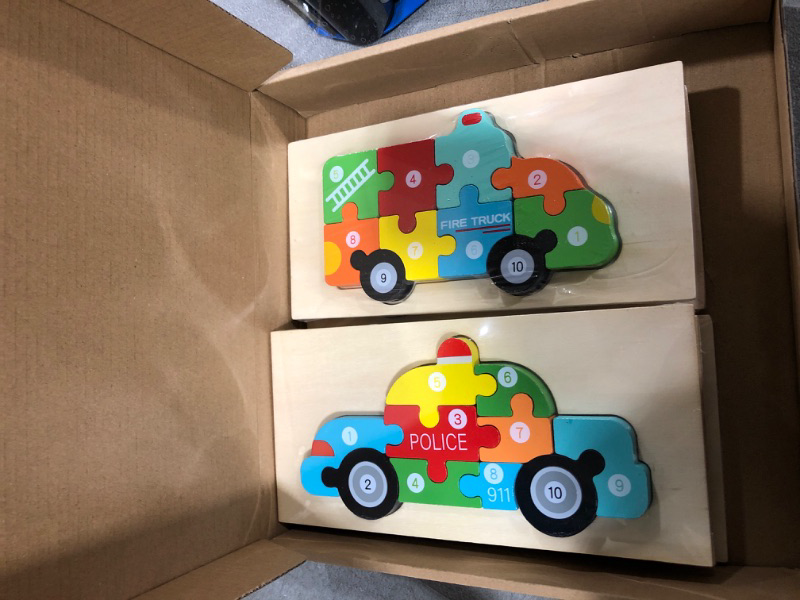 Photo 1 of 5-Pack Wooden Car Puzzles for Kids Ages 3-8, Early Learning Montessori Toys and Educational Gifts for Toddlers, Brain-Teasing Puzzles for Kids Ages 4-6