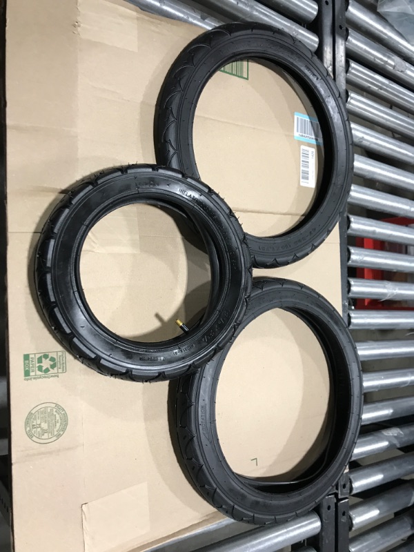 Photo 2 of 12.5'' Front and 16'' Back Wheel Replacement Tubes and Tires | Compatible with BoB Stroller Tire Tube Revolution SE/Pro/Flex/SU/Ironman - Made from BPA/Latex Free Butyl Rubber