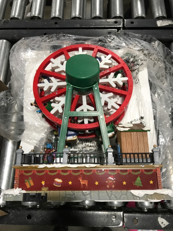 Photo 2 of Moments In Time Christmas Village Building, Carnival Ferris Wheel with Christmas Music, LED Lights, and Animation - Power Adapter (Included) (14.8" H x 11.0" W x 7.9" D)