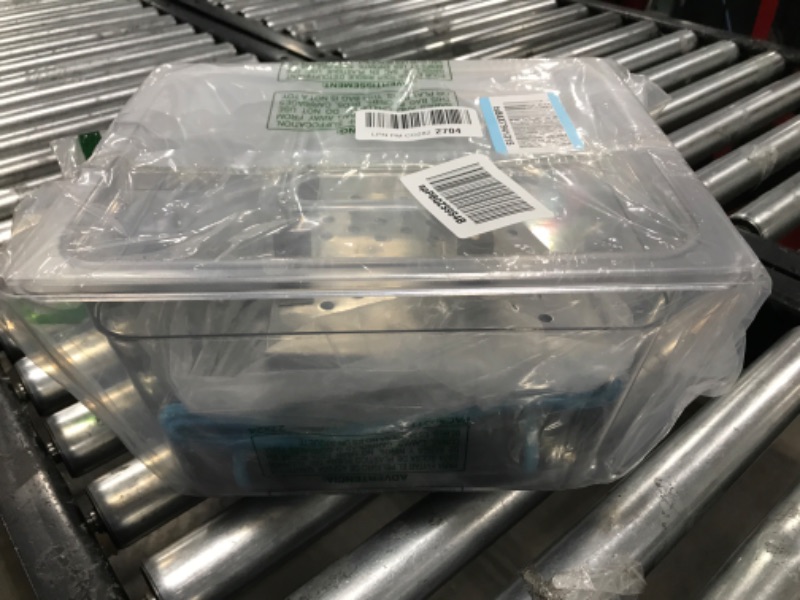 Photo 1 of Restlrious Sous Vide Container 12 QT with Lid & Fixed Rack & Insulating Sleeve for Container and Lid, Compatible with Most Sous Vide Models, Slow Cooker Transparent PC Material Instant Sous Vide Pot Container with Full Coverage Sleeve