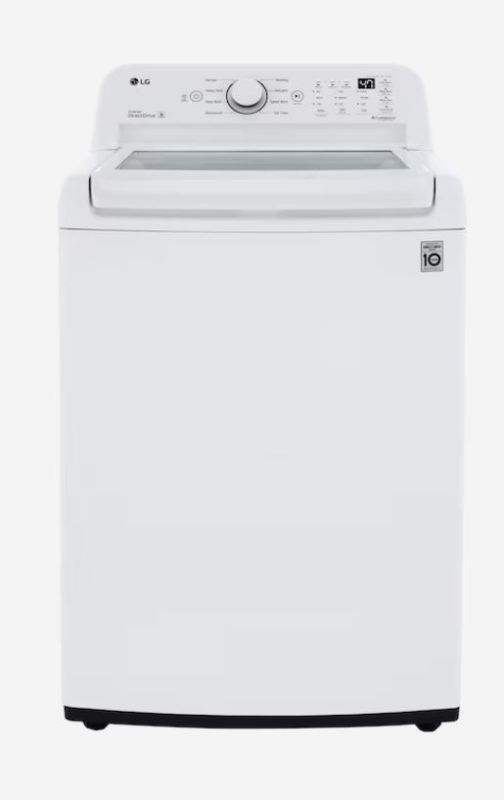 Photo 1 of LG ColdWash 4.5-cu ft Impeller Top-Load Washer (White)
