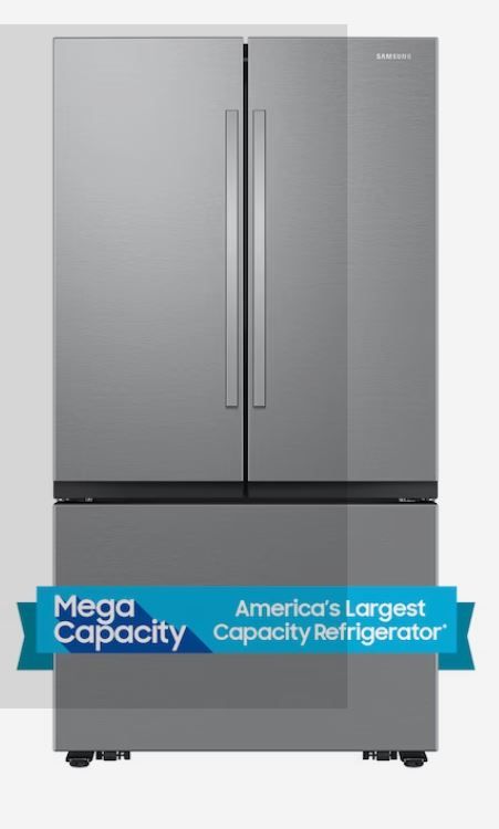 Photo 1 of Samsung Mega Capacity 31.5-cu ft Smart French Door Refrigerator with Dual Ice Maker (Fingerprint Resistant Stainless Steel) ENERGY STAR
