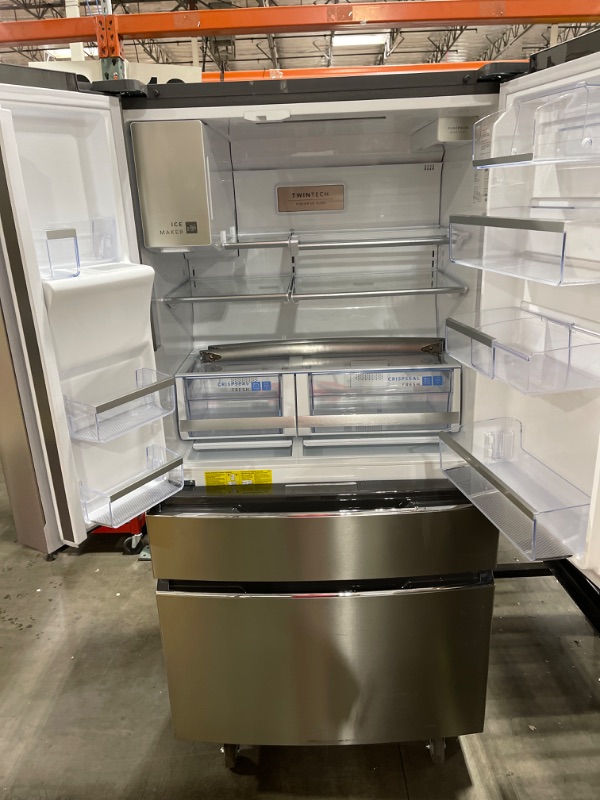 Photo 3 of Frigidaire Gallery 21.5-cu ft 4-Door Counter-depth French Door Refrigerator with Ice Maker (Fingerprint Resistant Stainless Steel) ENERGY STAR
