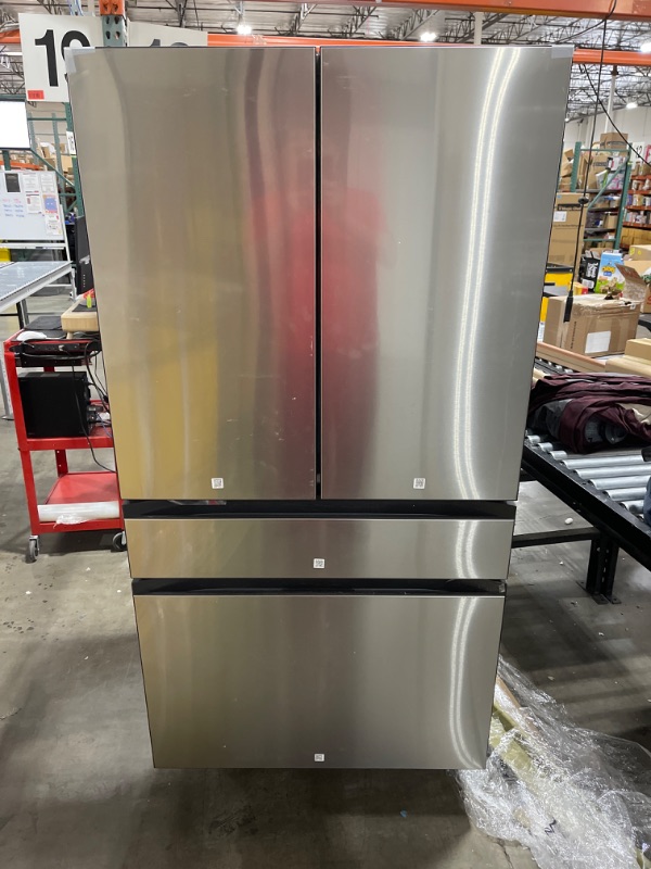 Photo 2 of Samsung Bespoke 28.8-cu ft 4-Door Smart French Door Refrigerator with Dual Ice Maker and Door within Door (Stainless Steel- All Panels) ENERGY STAR
