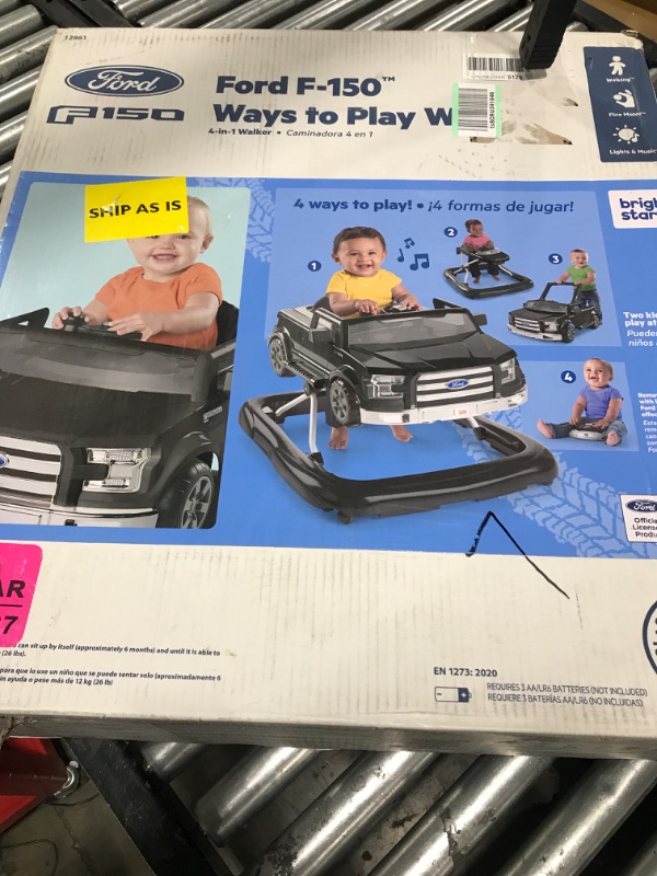 Photo 2 of Bright Starts Ways to Play Walker™ - Ford F-150, Agate Black, 4-in-1 Walker Ages 6 Months+ Ford F-150 Agate Black