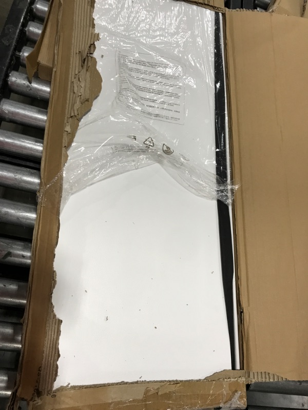 Photo 1 of SONGMICS 43 Inches Folding Storage Ottoman Bench, Storage Chest, Footrest, Coffee Table, Padded Seat, Faux Leather, Holds up to 660 lb, White ULSF702 White 15 x 43 x 15 inches