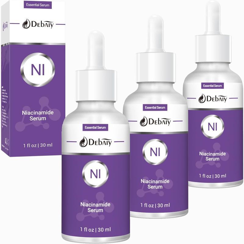 Photo 1 of 3Pack 30ml Niacinamide Serum for Face Moisturizing Lightens Dark Spots, Brightens Skin Tone, Anti-Aging,Shrinks Pores